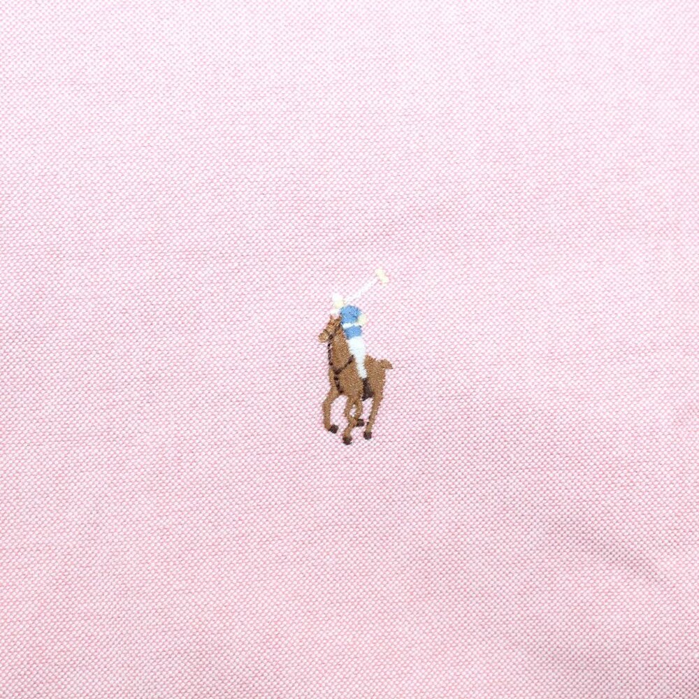 Ralph Lauren Mens 2XL Custom Fit Pink Flesh Pony Dress Shirt Button Down - Picture 5 of 9
